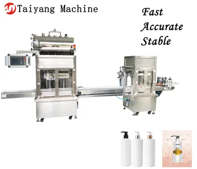 Filling Capacity Washing Liquid Factory Price Double - Head Screw Cap and Filling Machine
