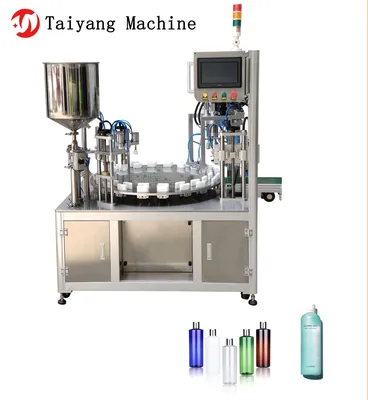 Full Automatic Plastic Bottle and Glass Bottle High Speed Double Heads Emulsion Liquid Filling Machine